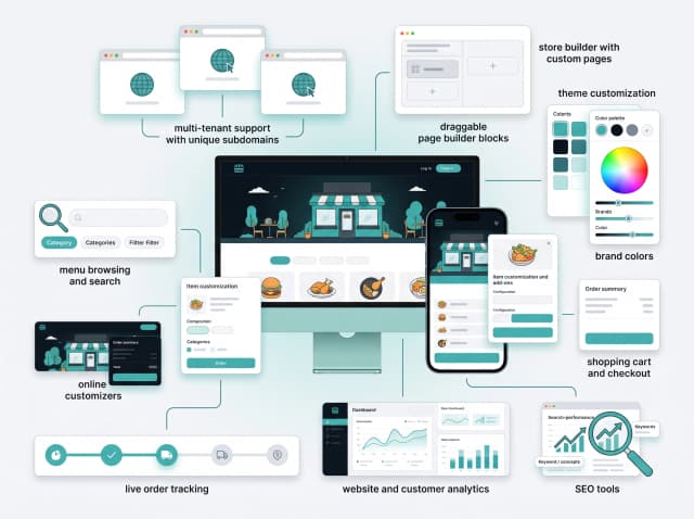 RestaurantOS reporting and analytics screen